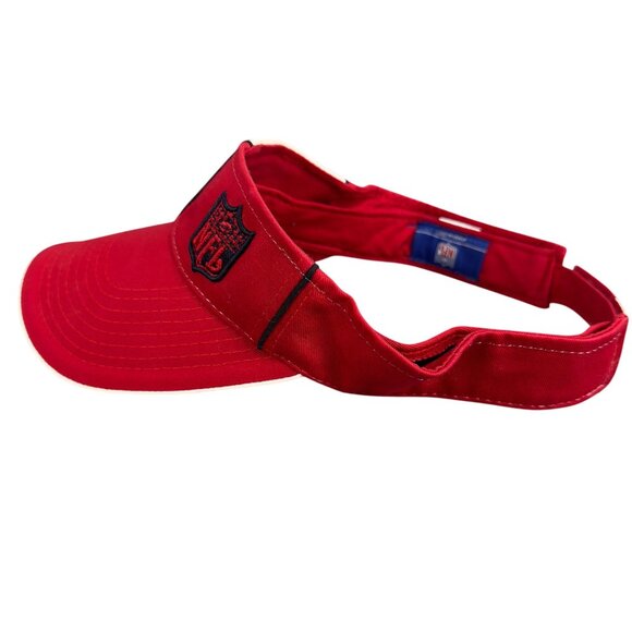 Tampa Bay Buccaneers Visor Hat Adults One Size Red With NFL Logo Strapback - Picture 5 of 11